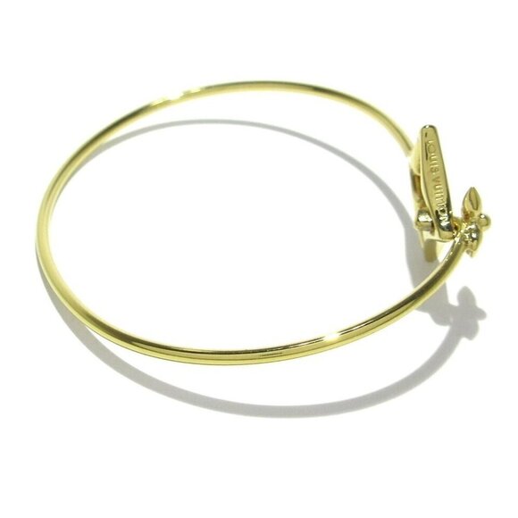 100% Authentic  LOUIS VUITTON Rigid Flower Gram Gold Bracelet - Picture 2 of 9